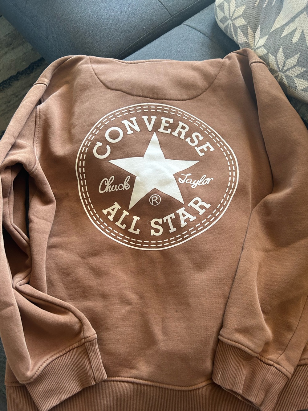 Brown converse fleece hoodie